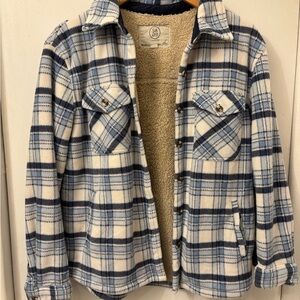 Blue and White Plaid Jacket